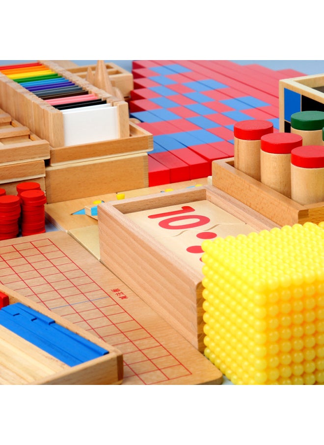 Montessori Montessori 1-3-6 Years Old Kindergarten Early Education Educational Toys Family Edition Suit-Color:Home Version Spinning Hammer Rod Box  - Image 4