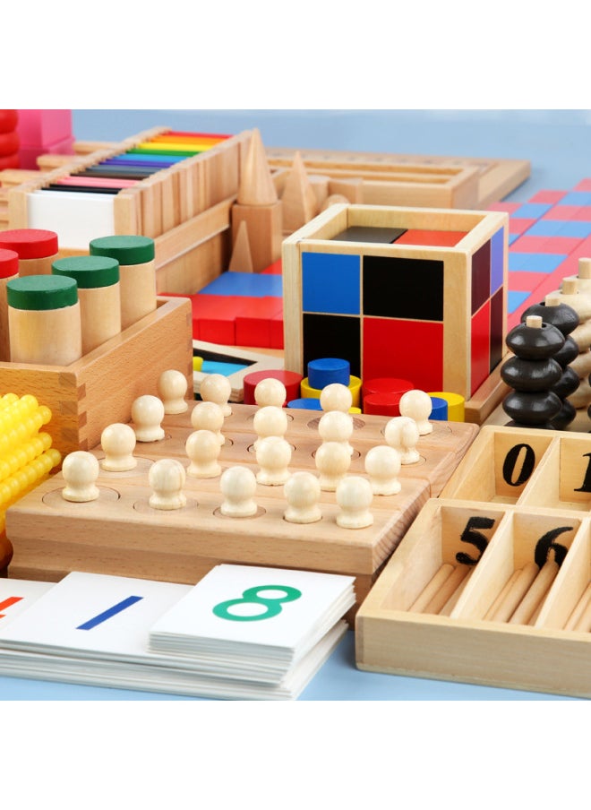 Montessori Montessori 1-3-6 Years Old Kindergarten Early Education Educational Toys Family Edition Suit-Color:Home Version Spinning Hammer Rod Box  - Image 3