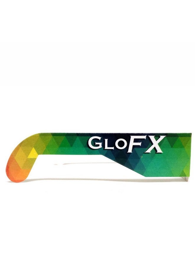 جلو اف اكس نظارات حيود من الورق المقوى GloFX - قوس قزح هندسي (عبوة من 10 قطع) - Image 2