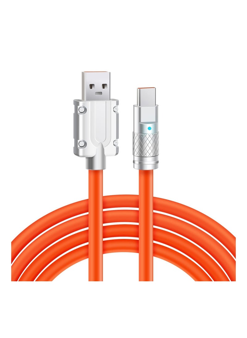 Y&D - USB Type C Cable, 6.6 ft Fast Charging Cord, to A Cable Compatible with Samsung Galaxy S9 S10 S8 Plus, Charger for Note 10 9 8, LG V50 V40 G8 G7(Orange) - Image 1