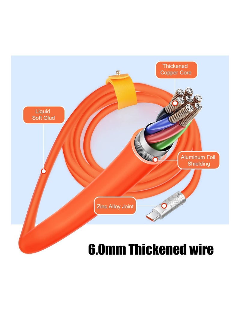Y&D - USB Type C Cable, 6.6 ft Fast Charging Cord, to A Cable Compatible with Samsung Galaxy S9 S10 S8 Plus, Charger for Note 10 9 8, LG V50 V40 G8 G7(Orange) - Image 1
