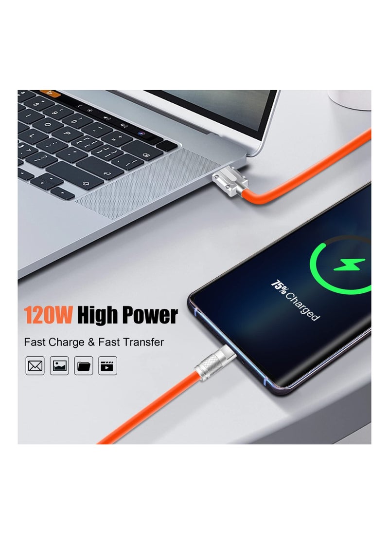 Y&D - USB Type C Cable, 6.6 ft Fast Charging Cord, to A Cable Compatible with Samsung Galaxy S9 S10 S8 Plus, Charger for Note 10 9 8, LG V50 V40 G8 G7(Orange) - Image 1