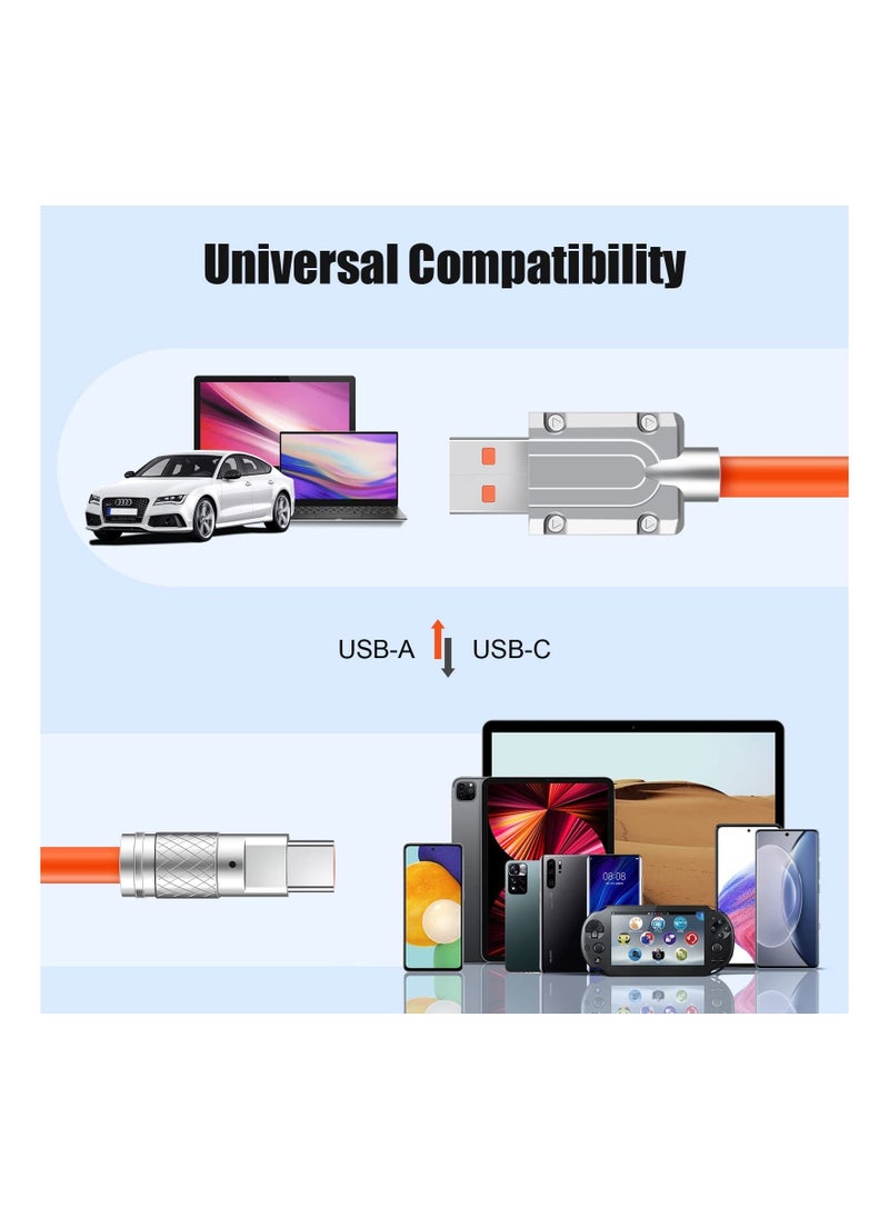 Y&D - USB Type C Cable, 6.6 ft Fast Charging Cord, to A Cable Compatible with Samsung Galaxy S9 S10 S8 Plus, Charger for Note 10 9 8, LG V50 V40 G8 G7(Orange) - Image 1