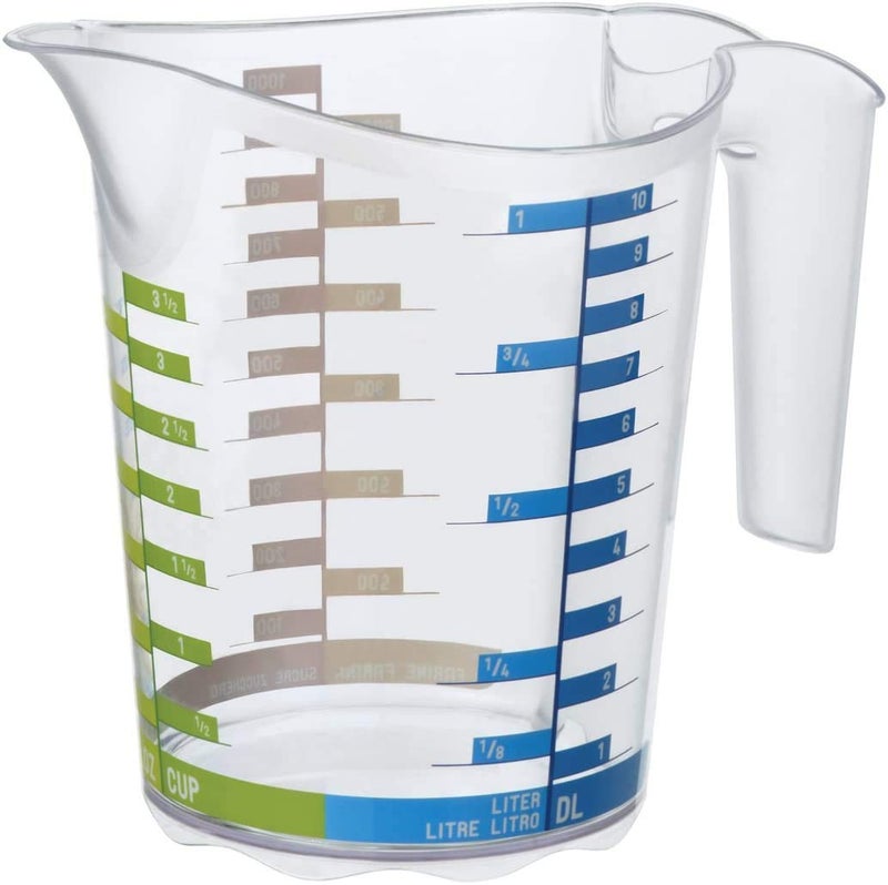 Rotho Domino Measuring cup 1 l Plastic PP BPAfree transparent 1l 185 x 124 x 157 cm