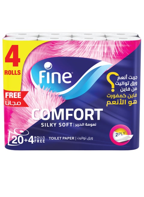 Comfort - 2 Ply Toilet Tissue Paper - 24 Rolls