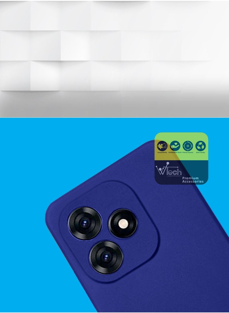 دبليو تيك - غطاء جراب هاتف TPU رفيع للغاية من السيليكون السائل لهاتف Tecno Spark 10C 4G 2023 أزرق كحلي - Image 1