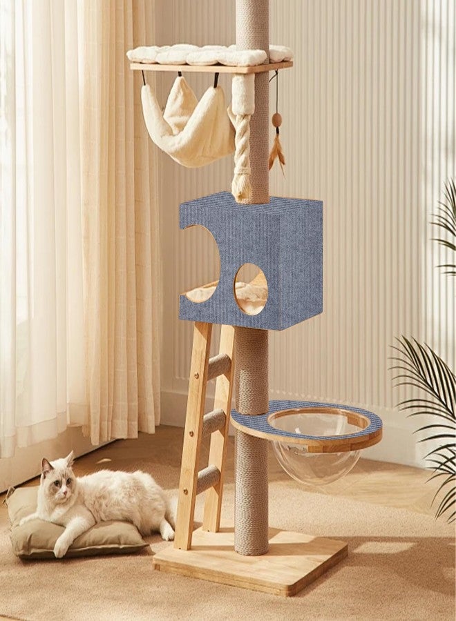 baotongle Cat Scratching Post Carpet Covered Self-Adhesive Cat Tree Shelves Replacement Parts Mat Cat Scratcher for Cat Tree Shelf Shelves Couch Furniture DIY Protector(Light Grey, 11.8x40inches) - Image 5