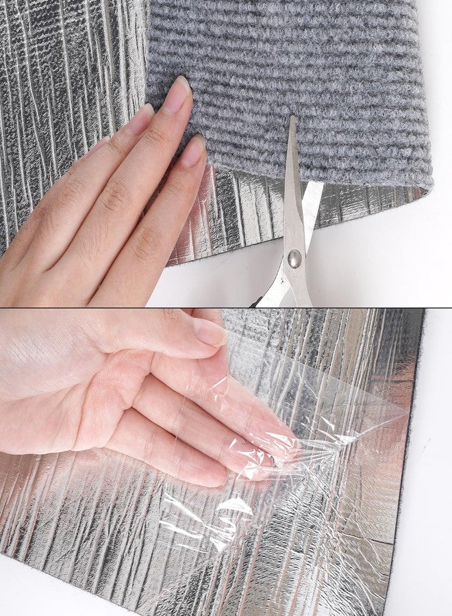 baotongle Cat Scratching Post Carpet Covered Self-Adhesive Cat Tree Shelves Replacement Parts Mat Cat Scratcher for Cat Tree Shelf Shelves Couch Furniture DIY Protector(Light Grey, 11.8x40inches) - Image 3