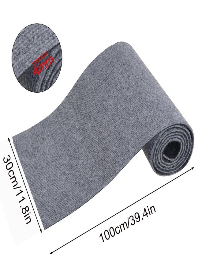 baotongle Cat Scratching Post Carpet Covered Self-Adhesive Cat Tree Shelves Replacement Parts Mat Cat Scratcher for Cat Tree Shelf Shelves Couch Furniture DIY Protector(Light Grey, 11.8x40inches) - Image 2