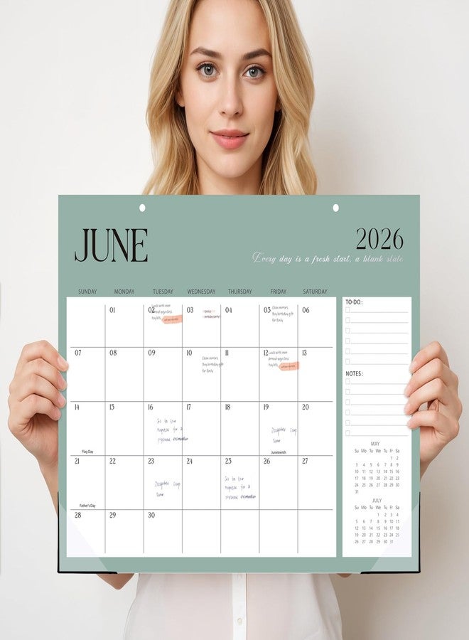تقويم مكتبي 2026-2027، مقاس 14.3 × 11.2 بوصة، تقويم حائط لمدة 18 شهرًا، يمتد من يناير 2026 إلى يونيو 2027، تقويم مكتبي لتخطيط المكتب المنزلي، منظم شخصي، تصميم بسيط - Image 5