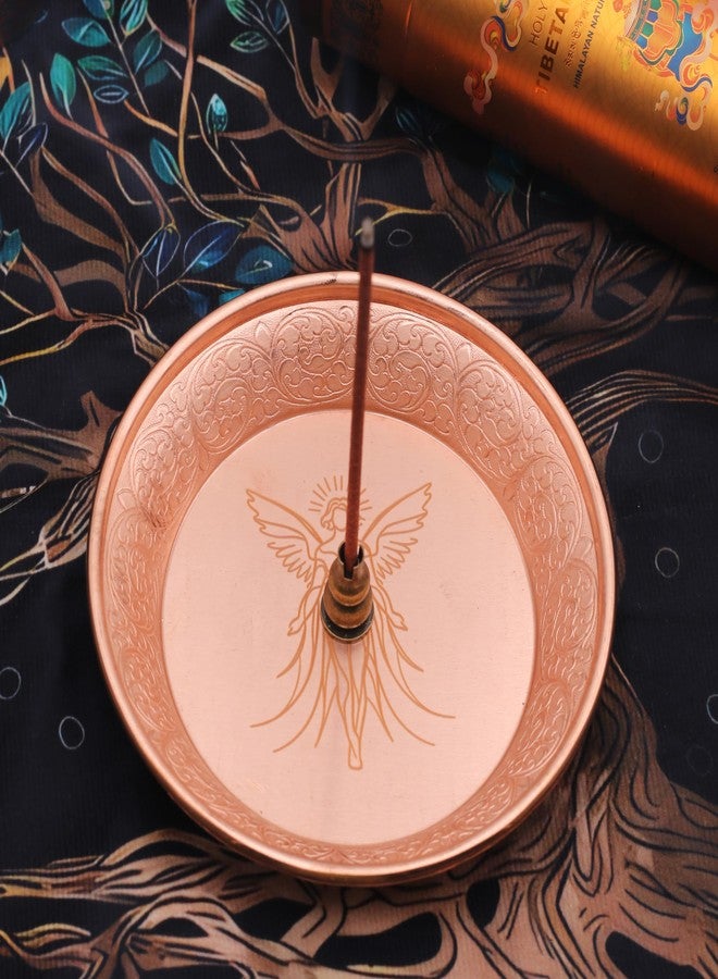 Amitofo Copper Offering Prayer Ritual Bowl Plate - Great for use Witches Meditation,Smudging, Incense,Candle Dish, Ash Catcher,Jewelry Dish (New Metatron) - Image 5