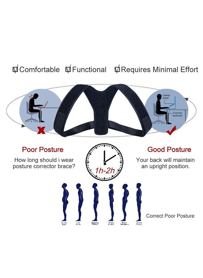 Posture Corrector For Men And Women, Back Support, Shoulder Posture Support, Adjustable Posture Corrector, Back Support Posture Corrector, Back Pain Relief, Back Straightener, Upper Back Support