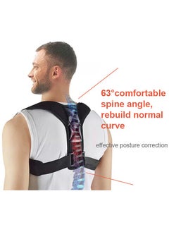 HW Posture Corrector For Men And Women, Back Support, Shoulder Posture Support, Adjustable Posture Corrector, Back Support Posture Corrector, Back Pain Relief, Back Straightener, Upper Back Support  - Image 3
