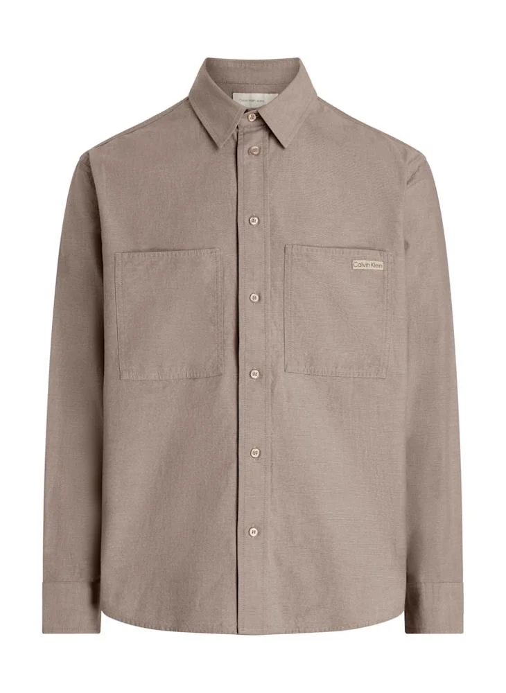 كالفن كلاين جينز Regular Fit Pocket Detail Chambray Shirt