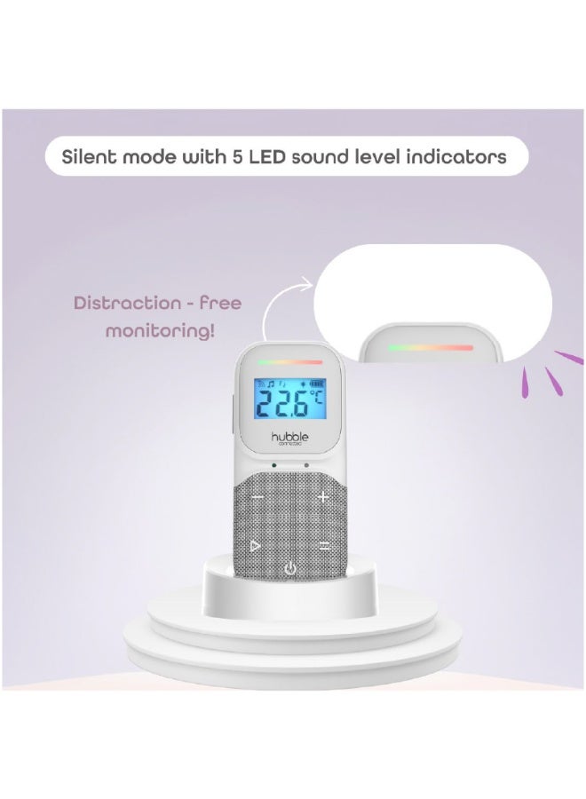 Hubble جهاز مراقبة الأطفال الصوتي المتصل مع ضوء الليل Sense Glow Pro مع اتصال لاسلكي DECT، جهاز استماع، خمسة أوضاع ضوء مهدئة - Image 4