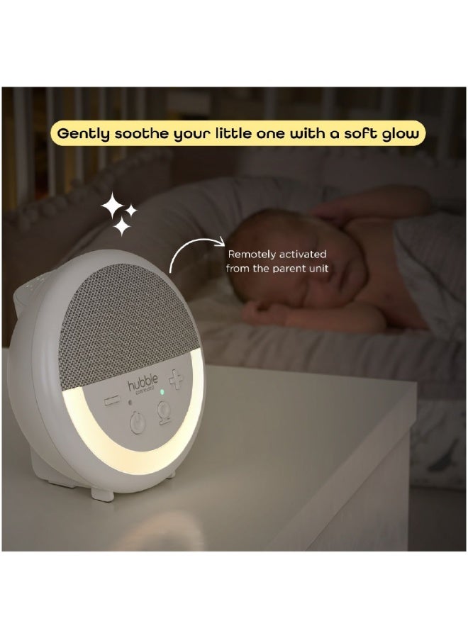 Hubble جهاز مراقبة الأطفال الصوتي المتصل مع ضوء الليل Sense Glow Pro مع اتصال لاسلكي DECT، جهاز استماع، خمسة أوضاع ضوء مهدئة - Image 5