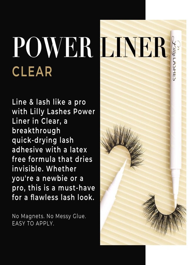 Lilly Lashes Power Liner Eyelash Glue for False Lashes | Clear Lash Glue | Quick Dry, Waterproof, Lash Adhesive | Vegan & Cruelty Free - Image 2