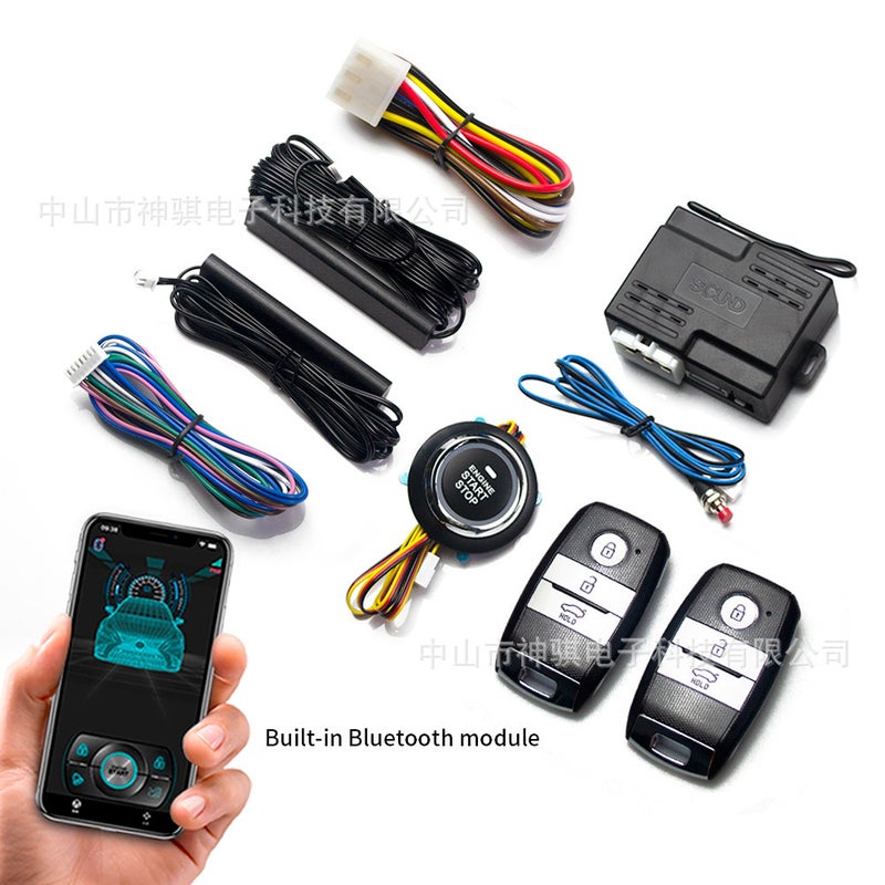 Shenqi Automobile Universal Mobile Phone Bluetooth Control Car One-Click Start Keyless Access Remote Start One-Way Anti-Theft Device - Image 1