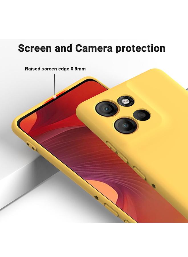 S-TOP Case For Motorola Moto G15 Power Pure Color Liquid Silicone Shockproof Phone Case - Image 4