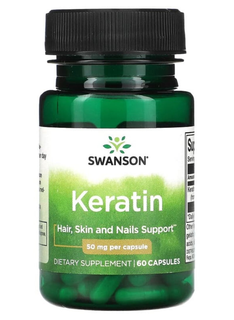 SWANSON Keratin 50 mg 60 Caps