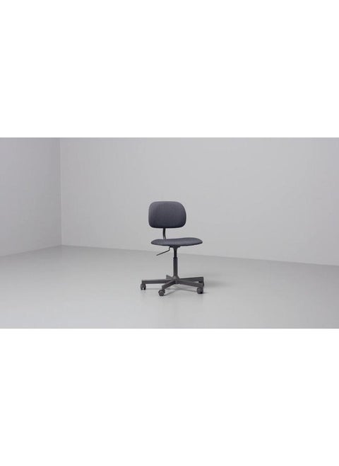 Swivel chair, Klovsta white/orange-brown