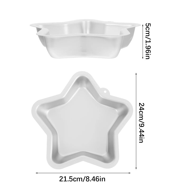 1 Piece Star Shape Baking Pan Aluminum Smooth Surface Easy Release Oven Safe Cake Tin - Image 3