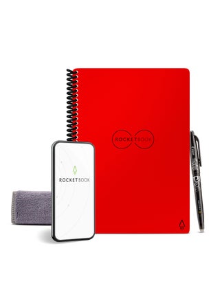 Rocketbook Core Reusable Spiral Notebook, Executive Size 6x8.8, Red - Lined Pages, App-Connected, Erasable, Durable Cover, Ideal for School, Work, and Creative Projects - pzsku/ZEE4179FCB5EA3BE0E595Z/45/1749324541/04c85c95-2ea4-43cc-9931-325a0f71d45c