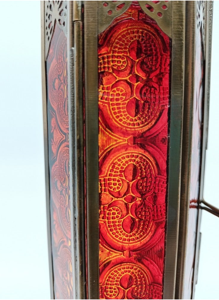 Souq DESIGNS - Moroccan Metal Lantern Set of 2 Ramadan Lantern Decor, Arabic Lanterns for Indoor & Outdoor Use, Garden & Floor Lanterns, Tealight Candle Holders, Gold & Rose Gold Lanterns - Image 1