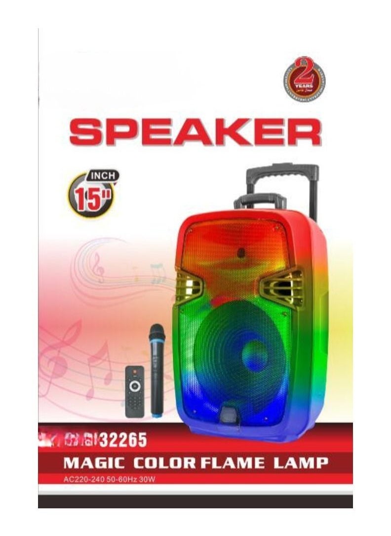 Generic - Portable 12 inch rechargeable speaker with microphone and remote control It is the perfect device to enjoy your favorite music in high quality sound. - Image 1