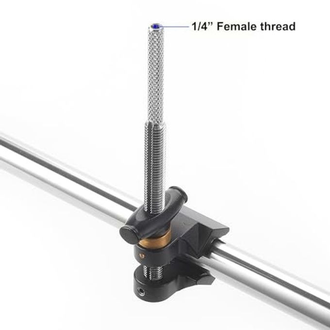 rayihni Small Type End Jaw Vise Clamp/Grip, 7" In Length, Clamp Range Up To 3", With 1/4" & 3/8" Thread For Mounting Photography Video Light, Ring Light, Ball Head, Magic Arm Or Accessories - Image 5