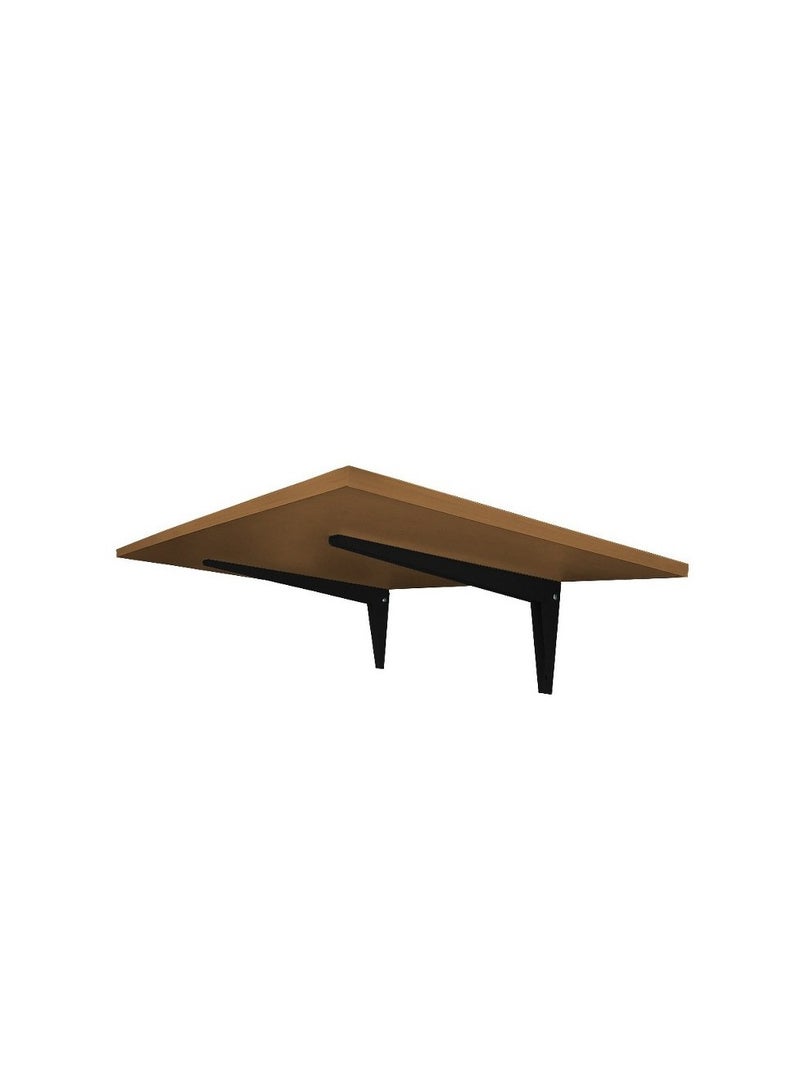 Home Gallery Wall Mounted folding Drop Leaf Desk Brown - Image 2