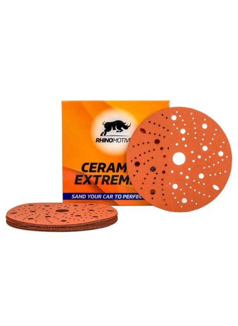 RHINOMOTIVE CERAMIC EXTREME Plus DISCS 150MM MULTIHOLE  Grit 500 50Pcs  - Image 4
