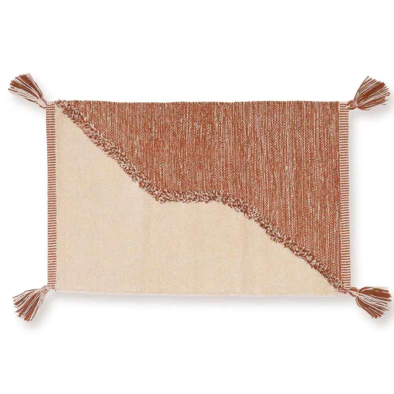 Pan Home Kinley Cotton Dhurrie with Tassel 90x150cm - Terra Orange - 251CTI9900028 - Image 4