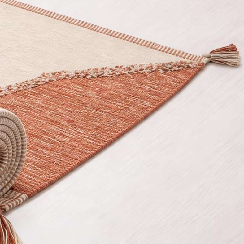 Pan Home Kinley Cotton Dhurrie with Tassel 90x150cm - Terra Orange - 251CTI9900028 - Image 2