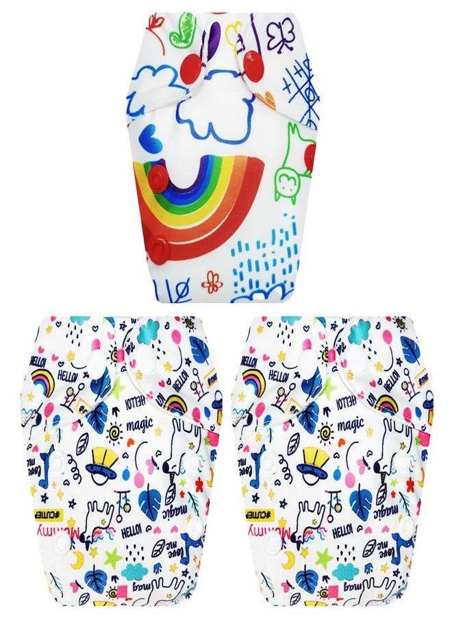 Dumbledo Premium Newborn Cloth Diaper with Integrated Insert (Pack of 3) | Snug Fit | Breathable | Quick Dry | Designed by Moms | 0 - 4 Months | Unisex Baby - Image 1