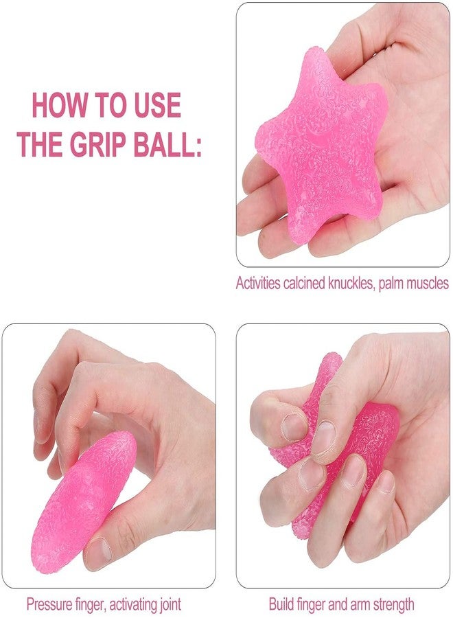 FMELAH Star Shape Physical Therapy Hand Exercise Balls, Stress Relief Balls for Adults, Finger Exerciser, Hand Grip Strengthener Trainer,Squeeze Balls Kits, Rehabilitation & Grip Strengthener - Image 3