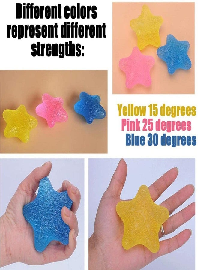 FMELAH Star Shape Physical Therapy Hand Exercise Balls, Stress Relief Balls for Adults, Finger Exerciser, Hand Grip Strengthener Trainer,Squeeze Balls Kits, Rehabilitation & Grip Strengthener - Image 2