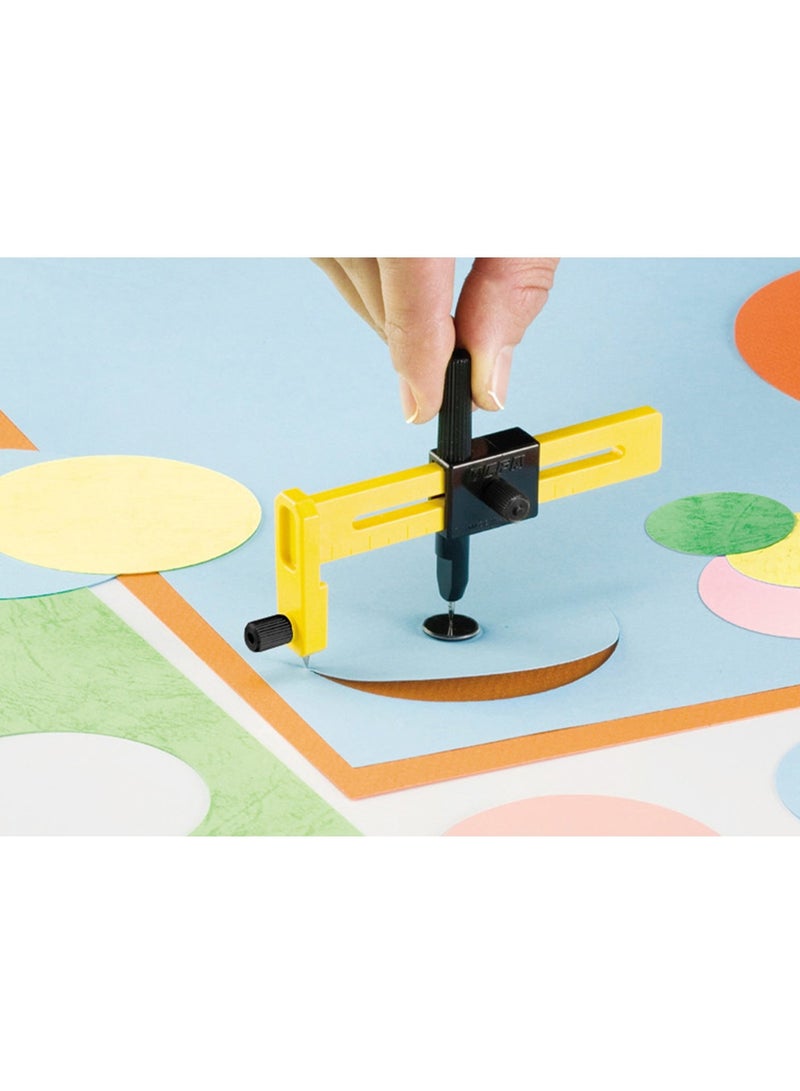 OLFA CMP-1/DX Rotary Circle Cutter For Upto 22cm Diameter With Five Spare Blades - Image 2