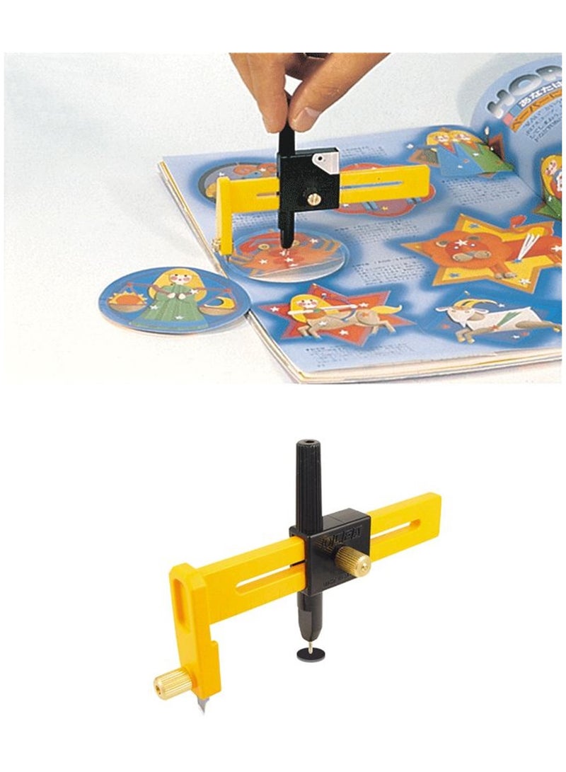 OLFA CMP-1/DX Rotary Circle Cutter For Upto 22cm Diameter With Five Spare Blades - Image 3