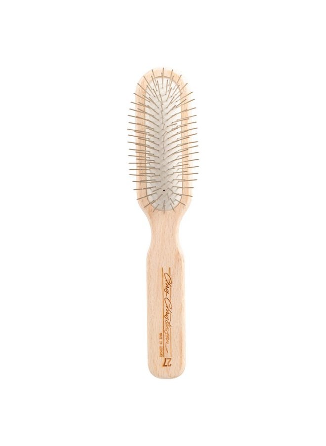 Chris Christensen Chris Christensen 27 mm Oblong Pin Dog Brush, Original Series, Groom Like a Professional, Stainless Steel Pins, Lightweight Beech Wood Body, Ground and Polished Tips  - Image 1