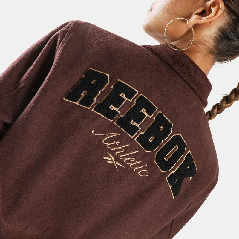 Reebok  Elevated Athletic Cropped Varsity Bomber for Women | Best Price UAE