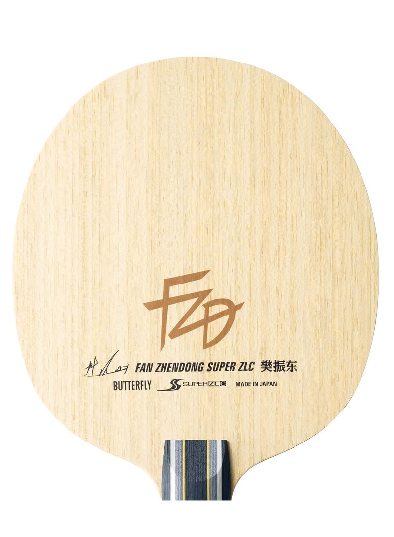 باترفلاي شفرة تنس طاولة احترافية Butterfly Fan Zhendong Super ZLC (مستقيمة) مقبض صيني قلم صُنع في اليابان - Image 2