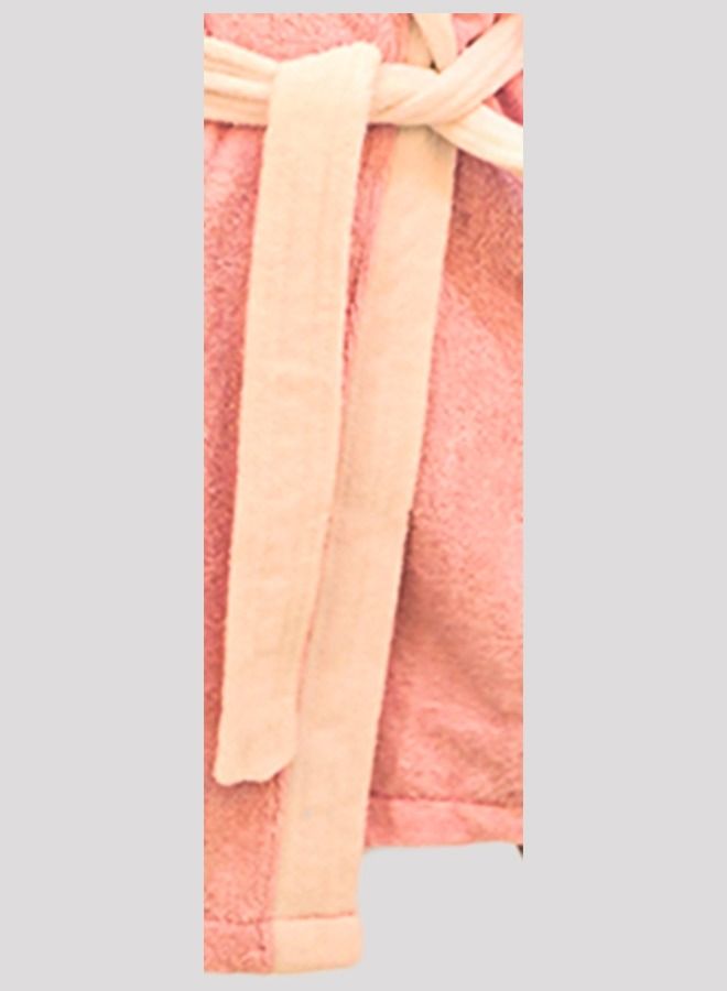 Banotex Kids Bathrobe Towel 100% Cotton light pink Color Kids Hooded Comfortable For Girls and Boys 1Piece - Image 3