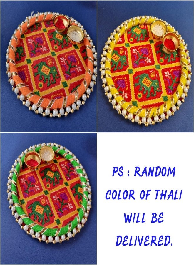 DECORATIVE BUCKETS: KARWA CHAUTH THALI Set | KARWA CHAUTH Kalash| Combo of 10 | Traditional Pooja THALI | Indian Handmade Decorative Plate |KARWACHAUTH Bangles Mehndi| KARWACHAUTH CHANNI (MDF) - Image 4