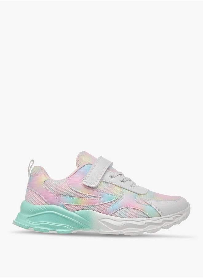 Flora Bella By Shoexpress Girls Colourblock Sneakers with Hook and Loop Closure  - Image 2