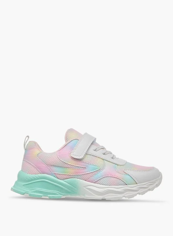 فلورا بيلا من شو إكسبرس سنيكرز بناتي بألوان متداخلة وإغلاق بشريط لاصق