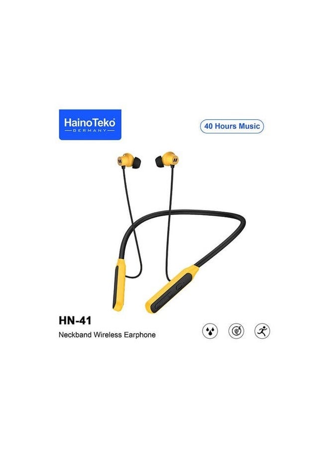 Haino Teko HN-41 Bluetooth Neckband by Haino Teko – Sweat-Resistant, Lightweight & Long-Lasting Performance for Music and Calls on the Go - Image 2