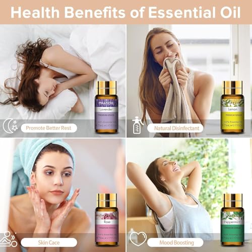 PHATOIL Essential Oil Set, 12x5ml Essential Oils Gift Set with Diffused Wood, 100% Natural Pure Essential Oils for Diffusers DIY Candle Soap Making - Image 3