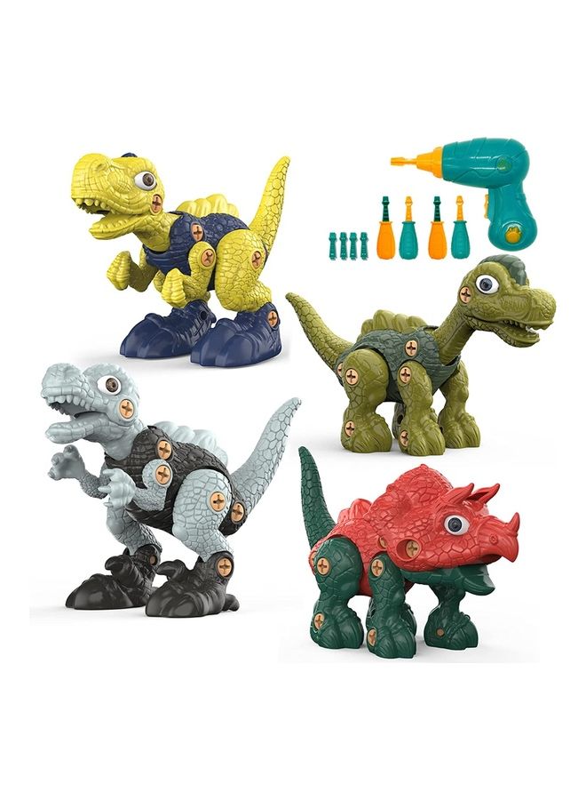 نيبمينينت 4-Pieces Electric Drill Construction Dinosaur Toys Set 30x16cm - Image 1