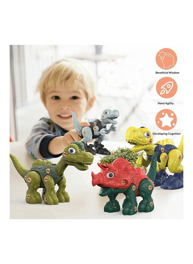 نيبمينينت 4-Pieces Electric Drill Construction Dinosaur Toys Set 30x16cm - Image 2